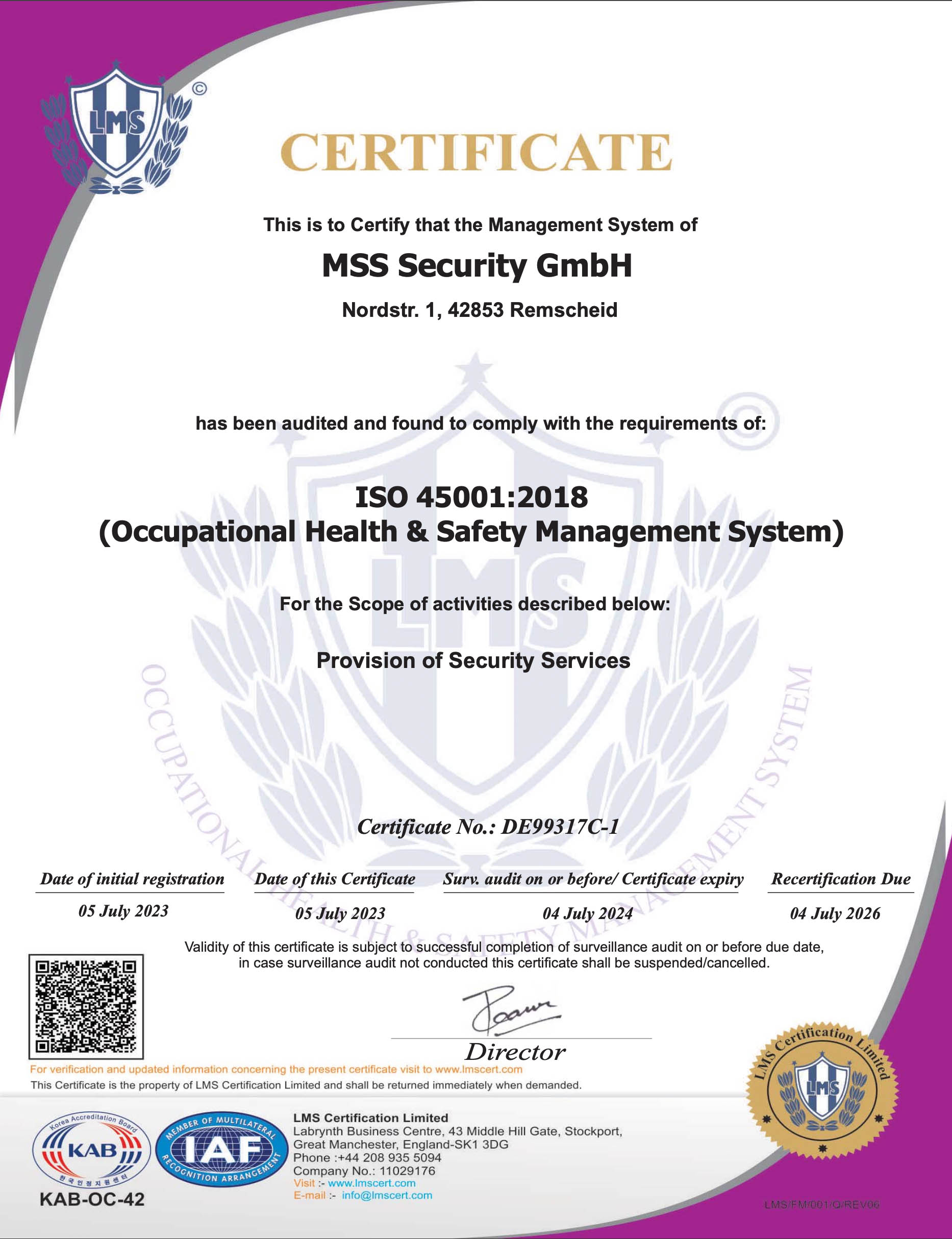 Certificate LMS 2023